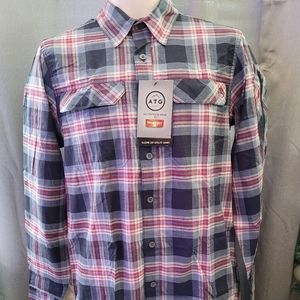 Wrangler ATG Men's Small Sleeve Zip Utility Shirt NWT